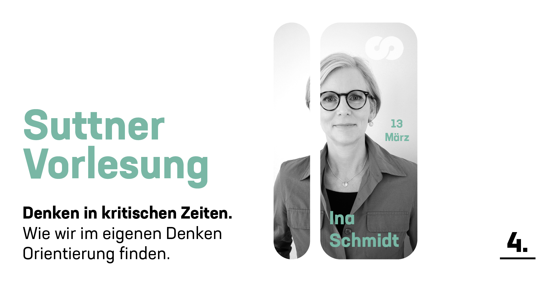 Einladungsbild - Vierte Suttner Vorlesung mit Ina Schmidt.