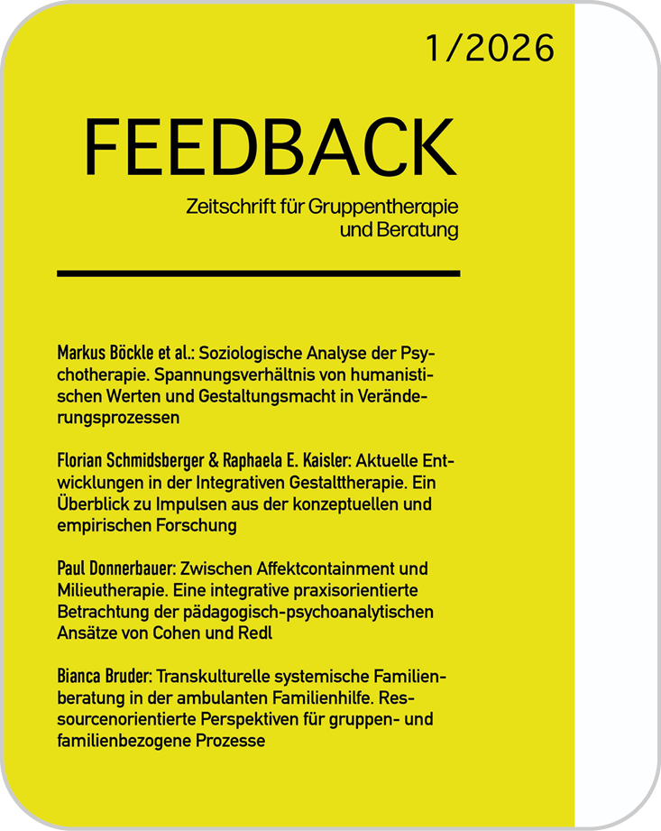Cover: Feedback - Journal für Gruppentherapie