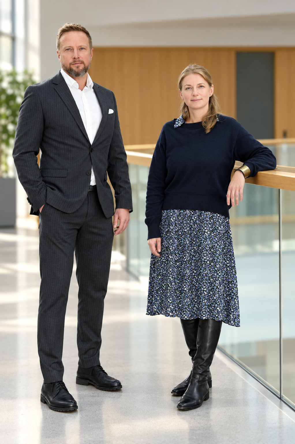 Michael Wininger, Rektor und Geschäftsführer der Bertha von Suttner Privatuniversität St. Pölten, und Julia Müllner, Koordinatorin von Suttner+.