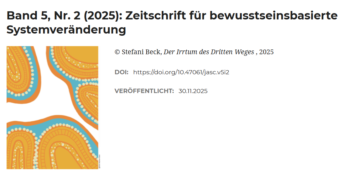 Cover I © Stefani Beck, Der Irrtum des Dritten Weges , 2025