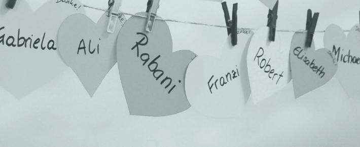 Paperhearts with random names