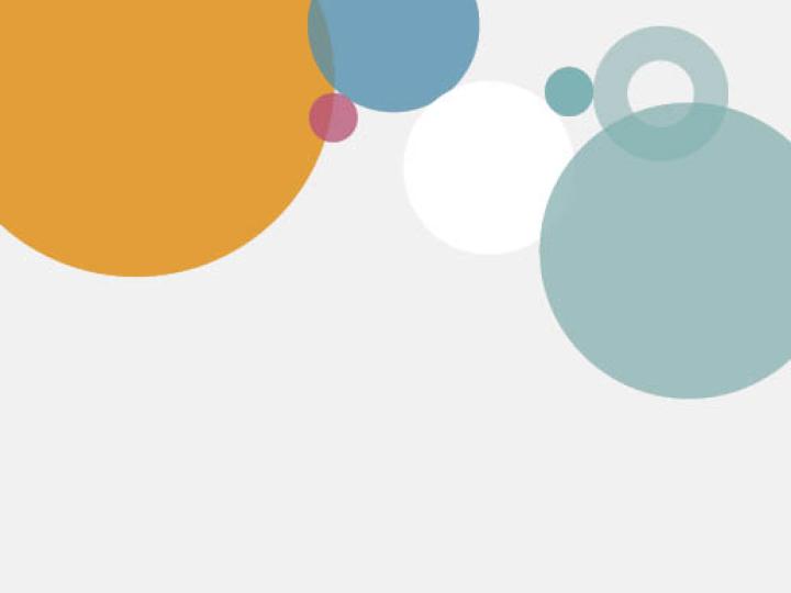 Grafisches Gestaltungselement: Kreise in einer Reihe auf neutralem Hintergrund.